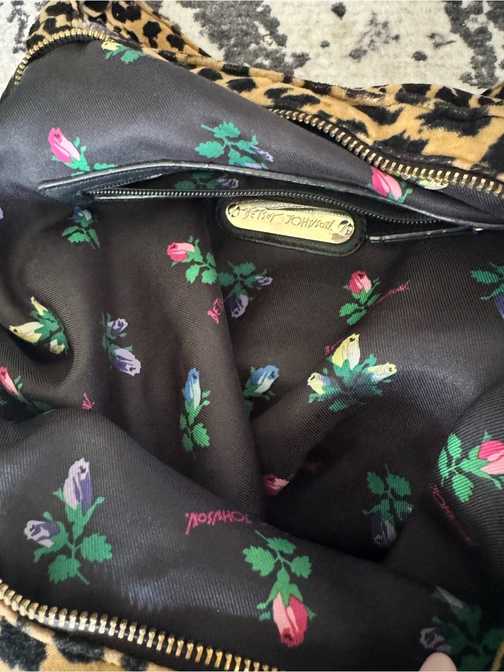 Y2K Betsey Johnson leopard print weekender tote bag ♡ - Picture 5 of 7